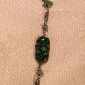 Glass bead bracelet